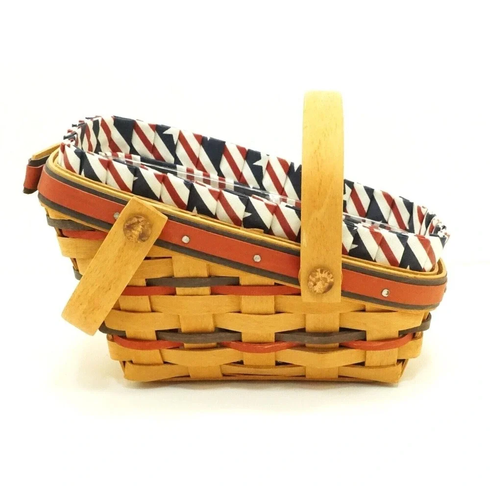 Longaberger Patriotic 1996 All-American Summertime‎ Basket Liner 2 Protectors